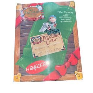 Enesco Treasury Ornament 1993 The Treasury Card Membership Elf Gilmore Design